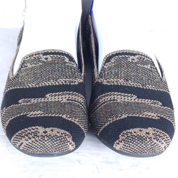 Rothy's Women's The Loafer US8,5 Black Golden Shimmer Slip On Flats Loafer Shoes - Picture 5 of 12